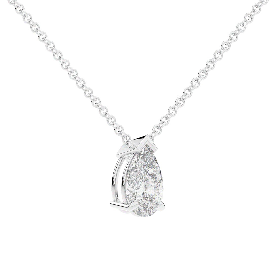 1.50CT PEAR CERTIFIED LAB DIAMOND SOLITAIRE PENDANT