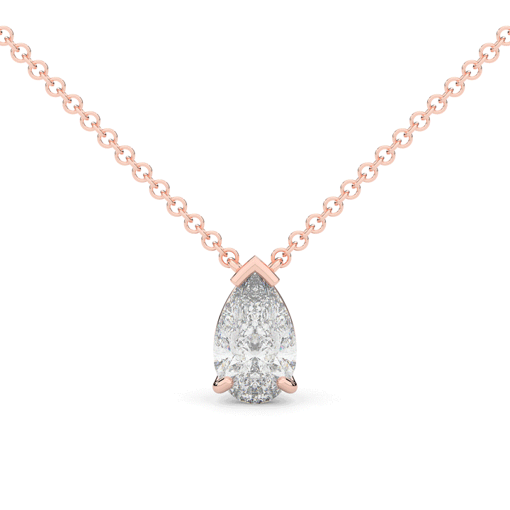 1.50CT PEAR CERTIFIED LAB DIAMOND SOLITAIRE PENDANT