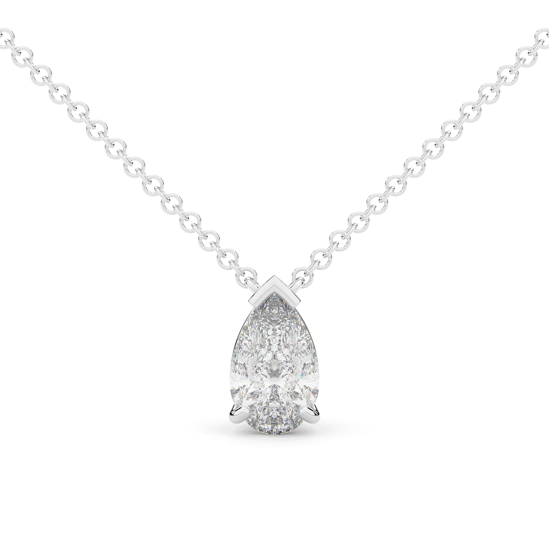 1.50CT PEAR CERTIFIED LAB DIAMOND SOLITAIRE PENDANT