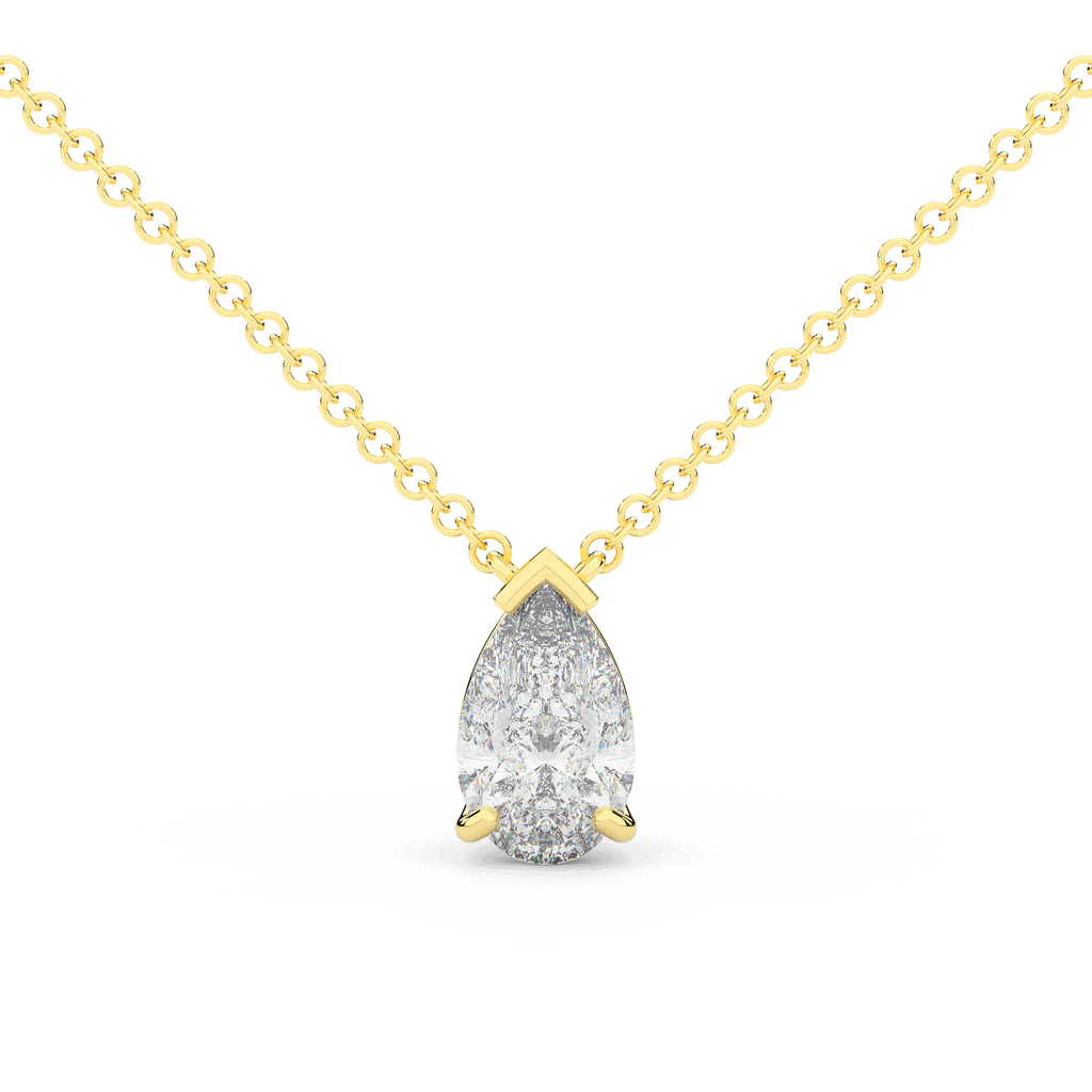 1.50CT PEAR CERTIFIED LAB DIAMOND SOLITAIRE PENDANT