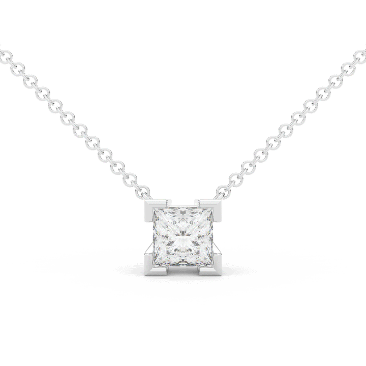 1.50CT PRINCESS CERTIFIED LAB DIAMOND SOLITAIRE PENDANT