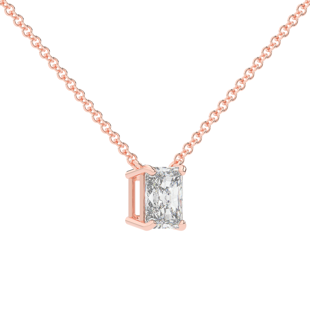 1.50CT RADIANT CERTIFIED LAB DIAMOND SOLITAIRE PENDANT