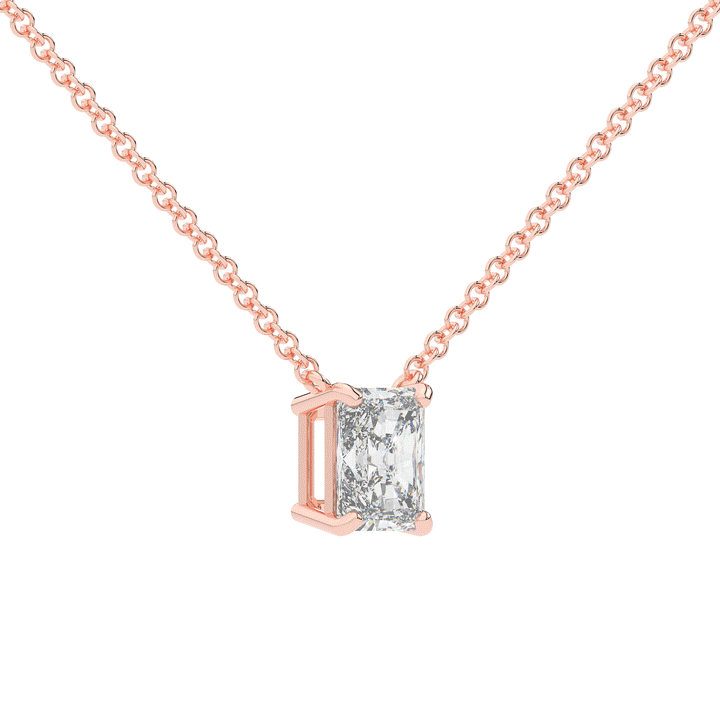 1.50CT RADIANT CERTIFIED LAB DIAMOND SOLITAIRE PENDANT