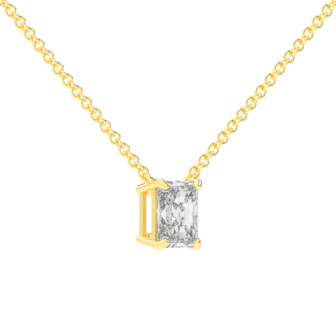 1.50CT RADIANT CERTIFIED LAB DIAMOND SOLITAIRE PENDANT