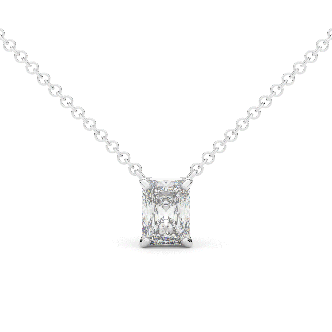 1.50CT RADIANT CERTIFIED LAB DIAMOND SOLITAIRE PENDANT