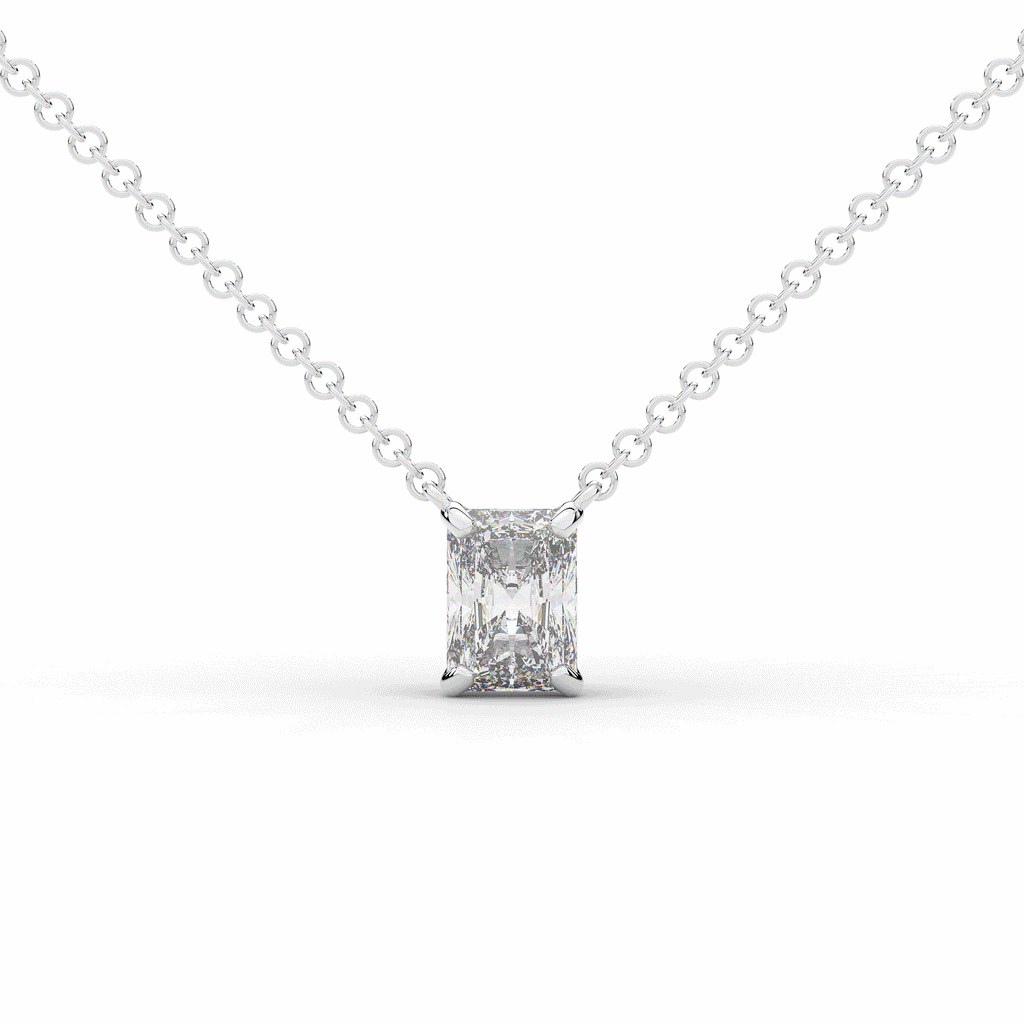 1.00CT.TW RADIANT LAB DIAMOND SOLITAIRE PENDANT - Nazarelle