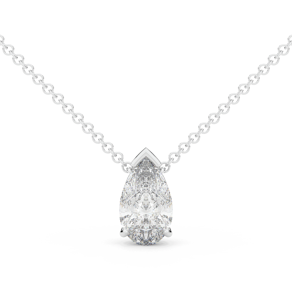 2.00CT PEAR CERTIFIED LAB DIAMOND SOLITAIRE PENDANT