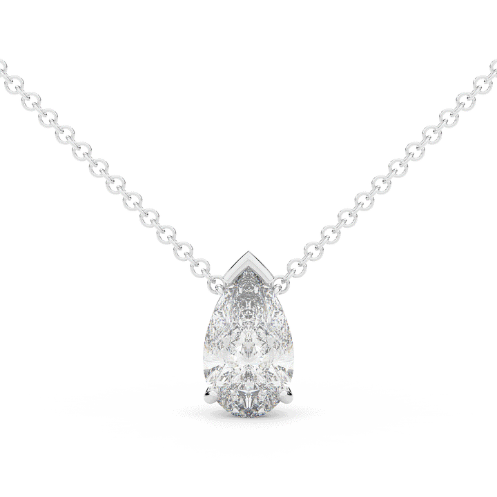 2.00CT PEAR CERTIFIED LAB DIAMOND SOLITAIRE PENDANT