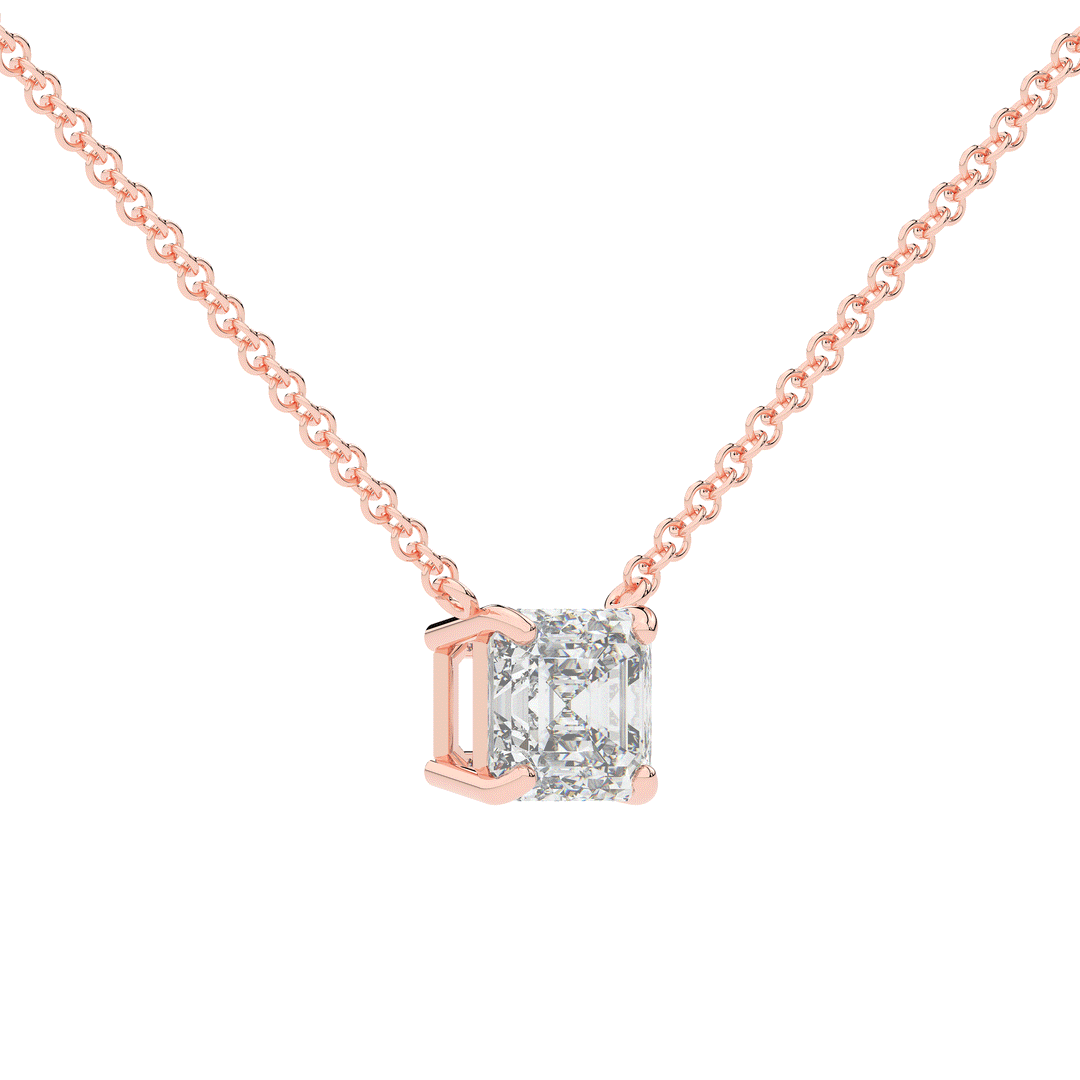 2.00CT ASSCHER CERTIFIED LAB DIAMOND SOLITAIRE PENDANT