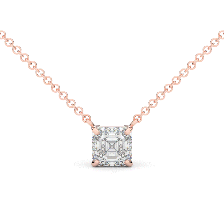 2.00CT ASSCHER CERTIFIED LAB DIAMOND SOLITAIRE PENDANT