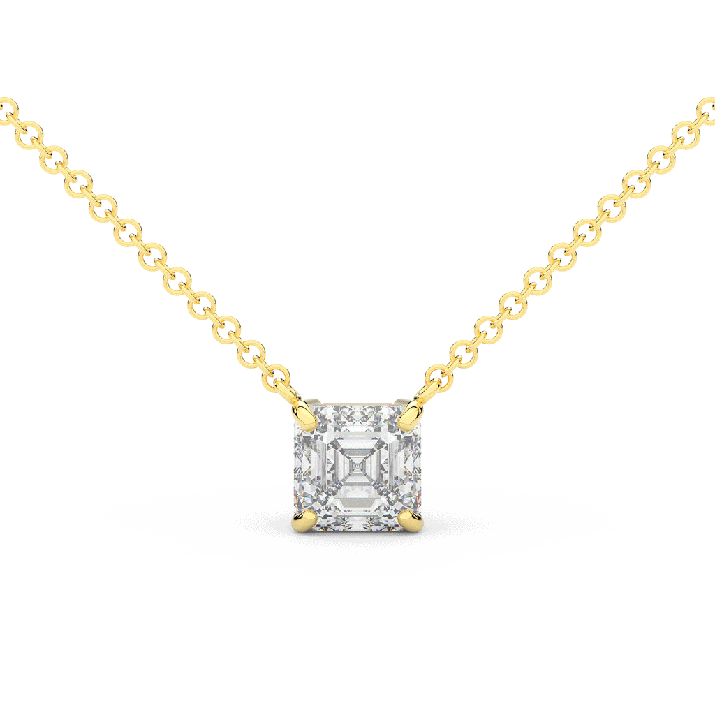 2.00CT ASSCHER CERTIFIED LAB DIAMOND SOLITAIRE PENDANT