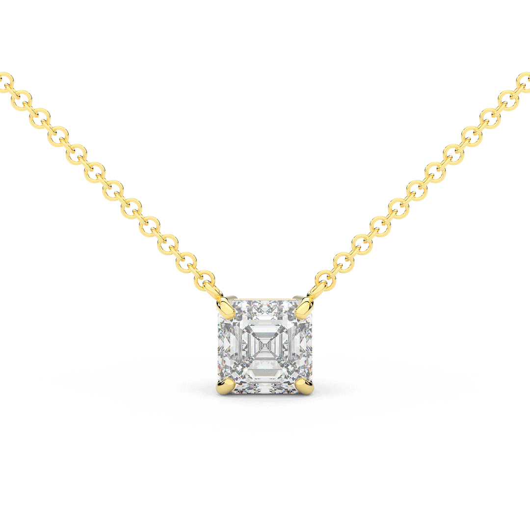 2.00CT ASSCHER CERTIFIED LAB DIAMOND SOLITAIRE PENDANT