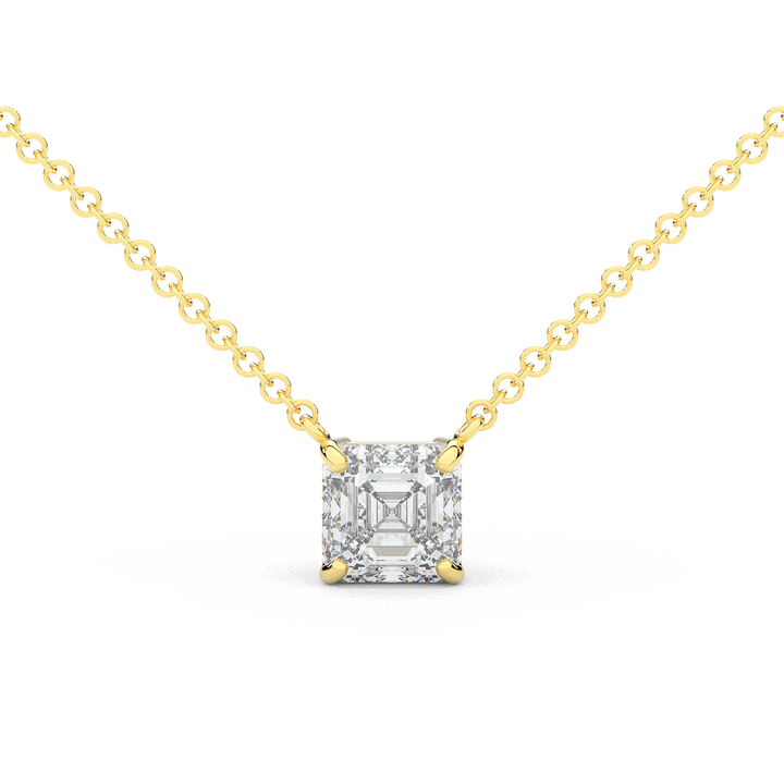 2.00CT ASSCHER CERTIFIED LAB DIAMOND SOLITAIRE PENDANT