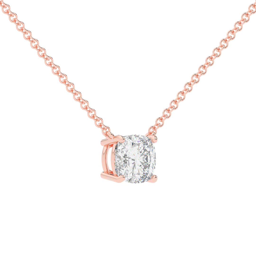 2.00CT CUSHION CERTIFIED LAB DIAMOND SOLITAIRE PENDANT