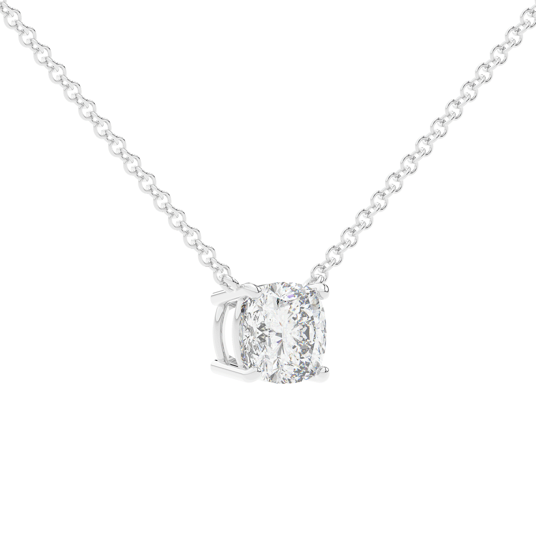 2.00CT CUSHION CERTIFIED LAB DIAMOND SOLITAIRE PENDANT