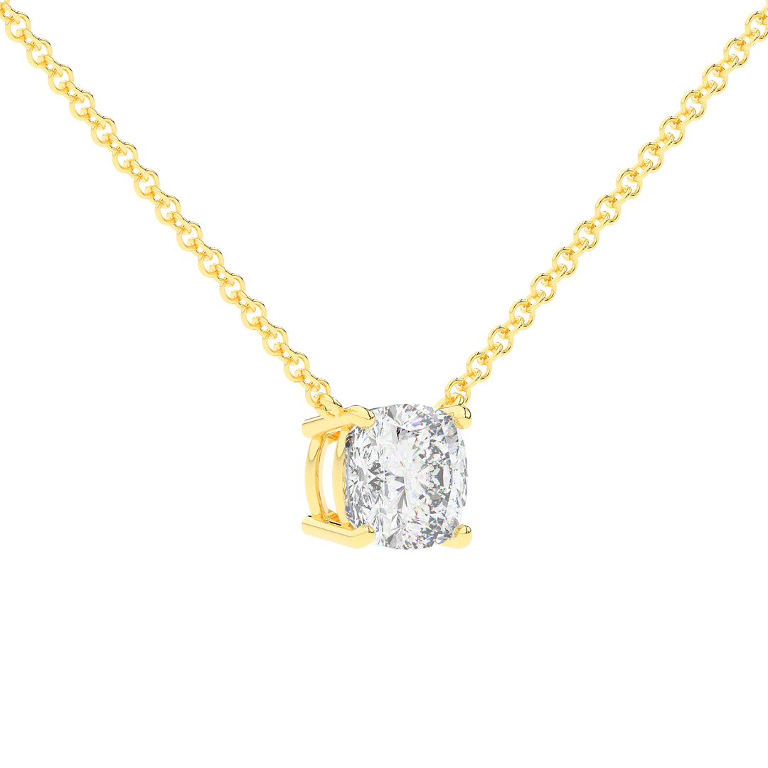 2.00CT CUSHION CERTIFIED LAB DIAMOND SOLITAIRE PENDANT