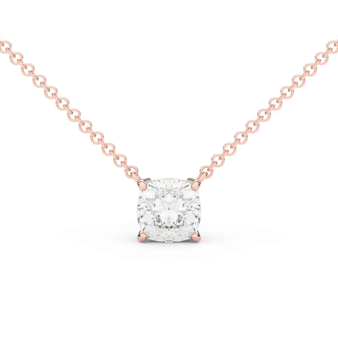 2.00CT CUSHION CERTIFIED LAB DIAMOND SOLITAIRE PENDANT