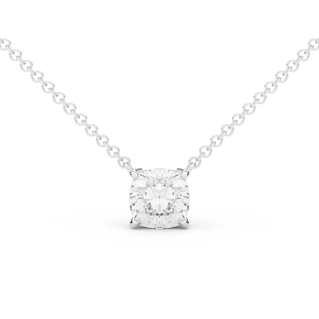 2.00CT CUSHION CERTIFIED LAB DIAMOND SOLITAIRE PENDANT