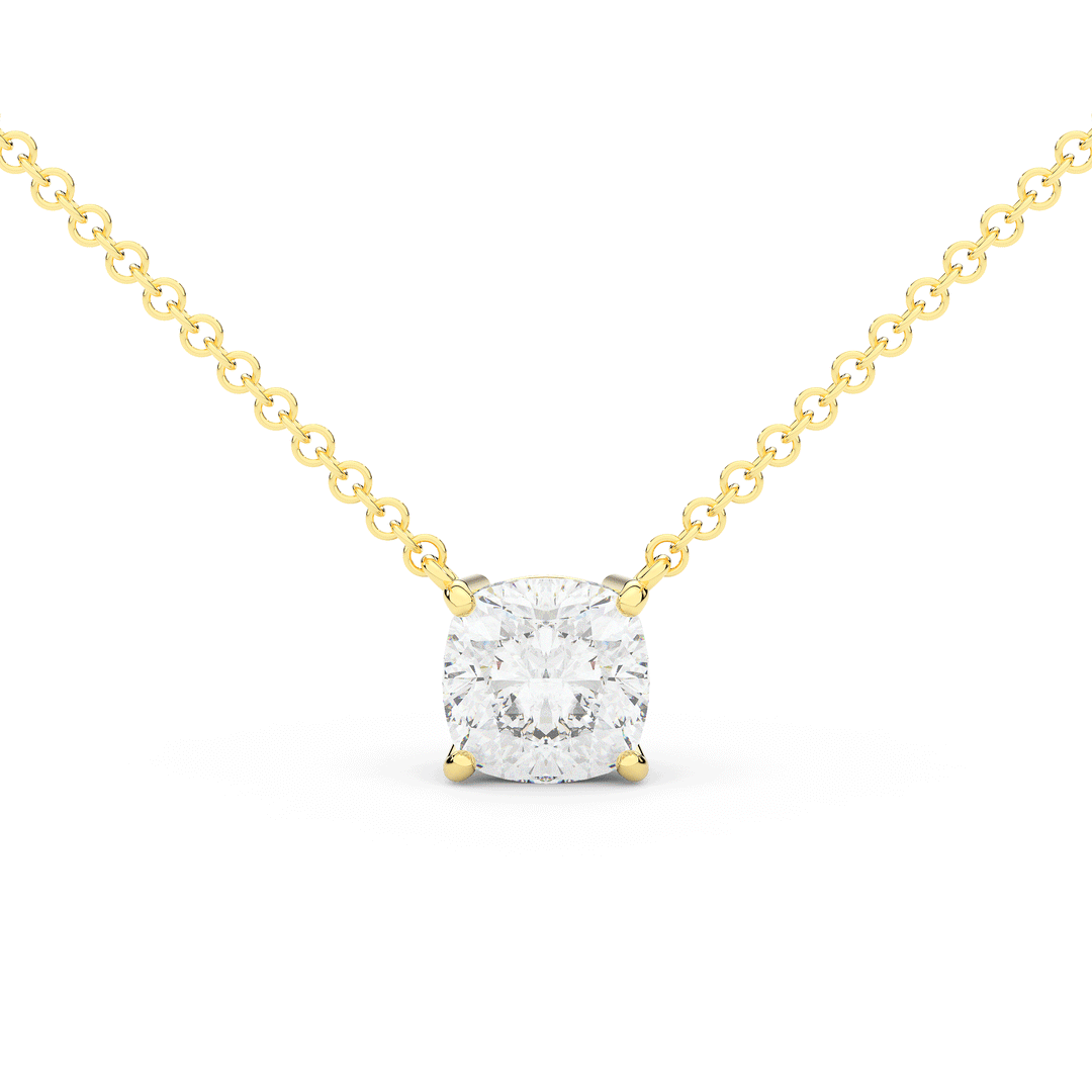 2.00CT CUSHION CERTIFIED LAB DIAMOND SOLITAIRE PENDANT