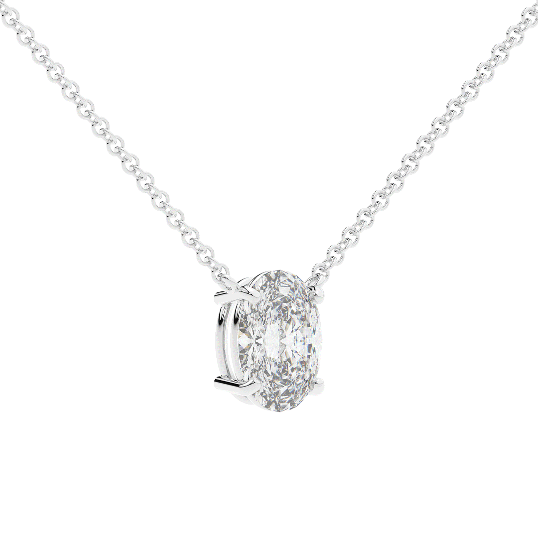 2.00CT OVAL CERTIFIED LAB DIAMOND SOLITAIRE PENDANT