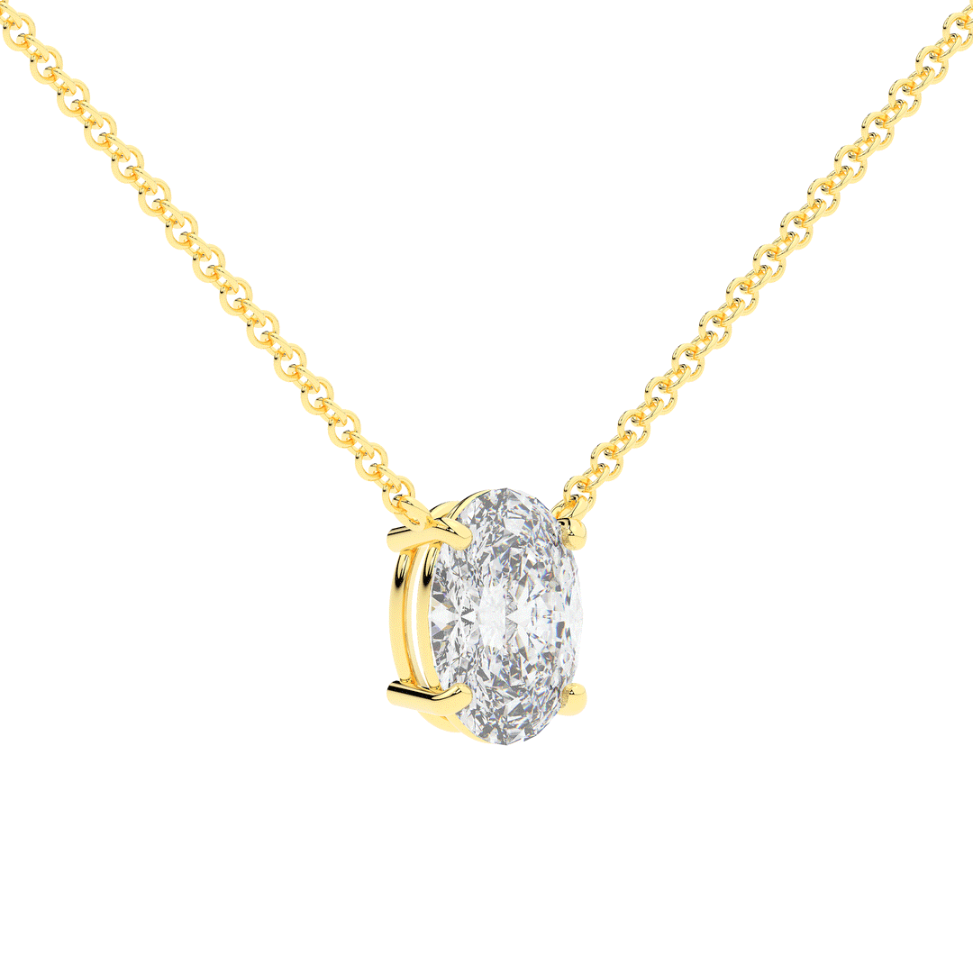 2.00CT OVAL CERTIFIED LAB DIAMOND SOLITAIRE PENDANT