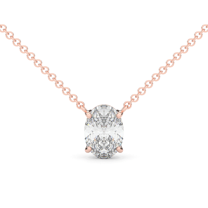 2.00CT OVAL CERTIFIED LAB DIAMOND SOLITAIRE PENDANT