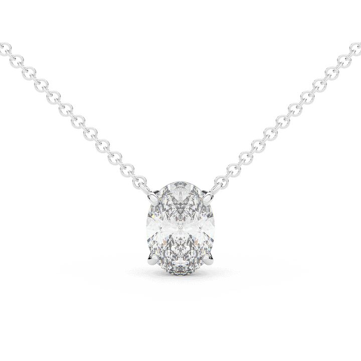 2.00CT OVAL CERTIFIED LAB DIAMOND SOLITAIRE PENDANT