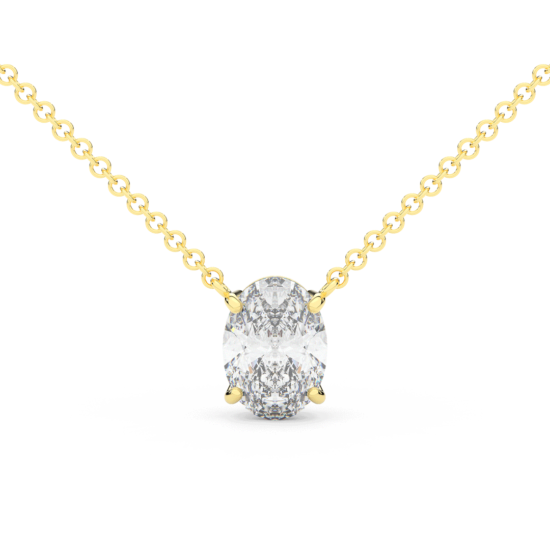 2.00CT OVAL CERTIFIED LAB DIAMOND SOLITAIRE PENDANT