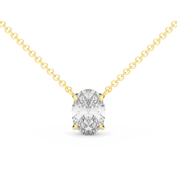 2.00CT OVAL CERTIFIED LAB DIAMOND SOLITAIRE PENDANT