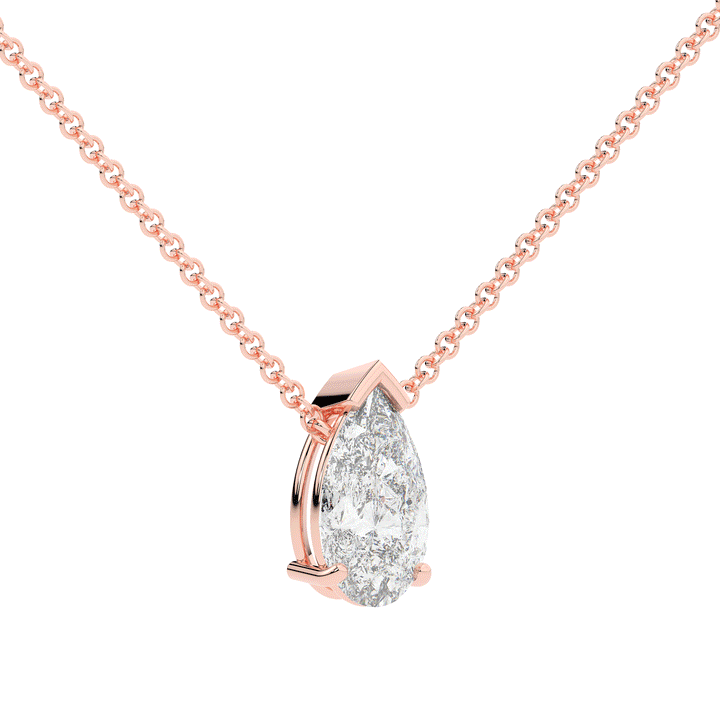 2.00CT PEAR CERTIFIED LAB DIAMOND SOLITAIRE PENDANT