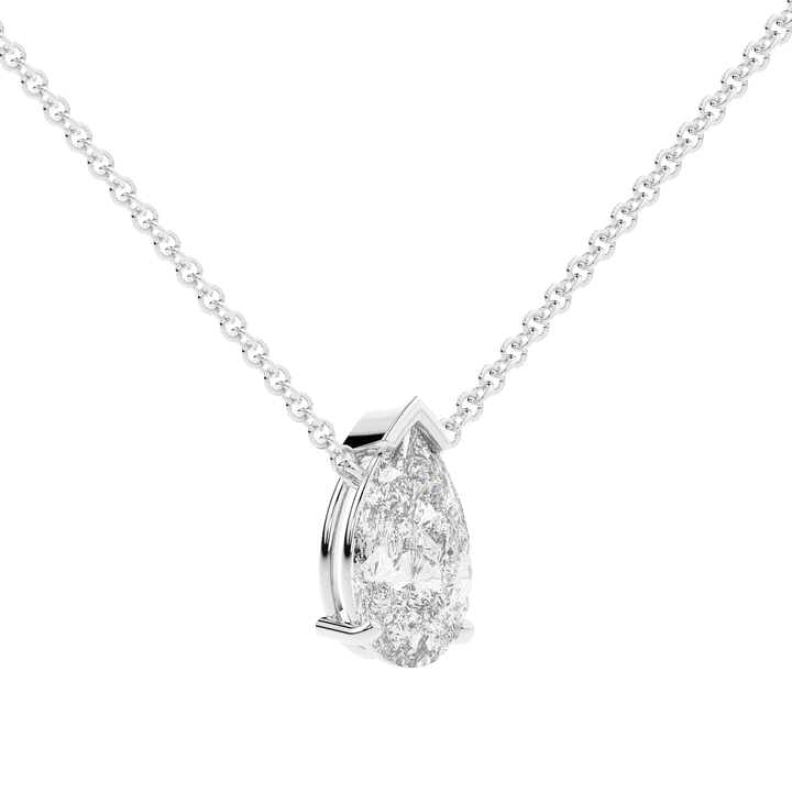 2.00CT PEAR CERTIFIED LAB DIAMOND SOLITAIRE PENDANT