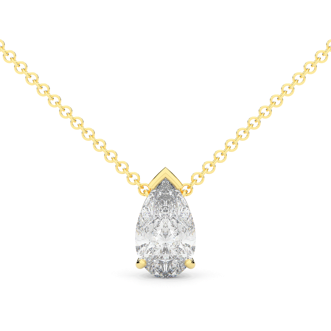 2.00CT PEAR CERTIFIED LAB DIAMOND SOLITAIRE PENDANT