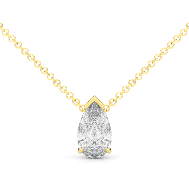 2.00CT PEAR CERTIFIED LAB DIAMOND SOLITAIRE PENDANT