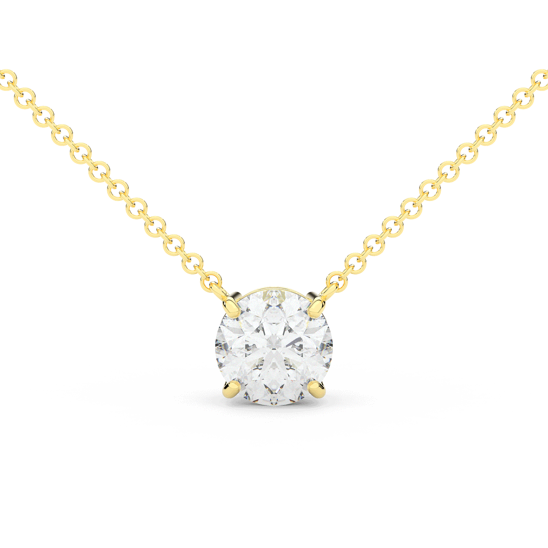 2.00CT ROUND CERTIFIED LAB DIAMOND SOLITAIRE PENDANT