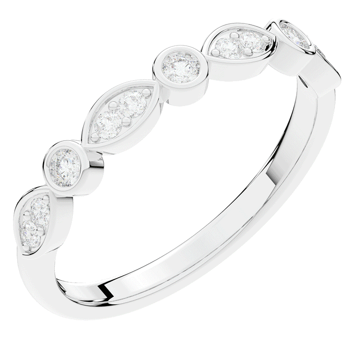 0.20CT.TW ROUND LAB DIAMOND WEDDING BAND - Nazarelle