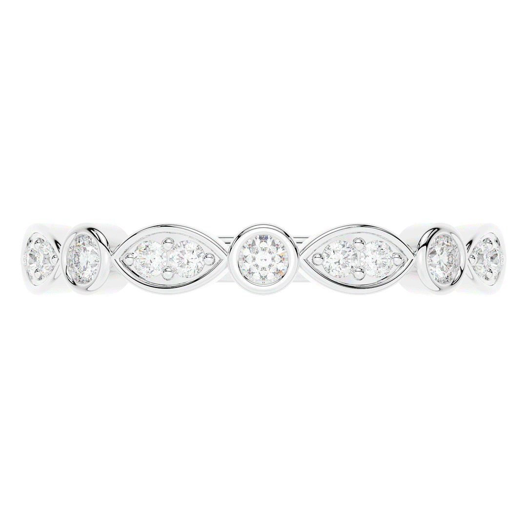 0.20CT.TW ROUND LAB DIAMOND WEDDING BAND - Nazarelle