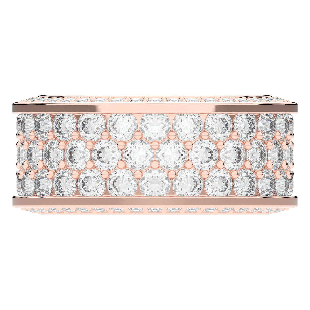 4.70CT.TW 3 ROW ROUND LAB DIAMOND ETERNITY WEDDING BAND - Nazarelle