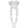 3.75CT.TW CUSHION LAB DIAMOND SPLIT BAND ENGAGEMENT RING