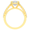 3.75CT.TW CUSHION LAB DIAMOND SPLIT BAND ENGAGEMENT RING