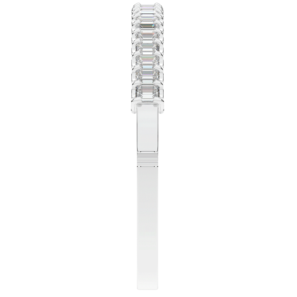 6.50CT.TW EMERALD CUT LAB DIAMOND BANGLE