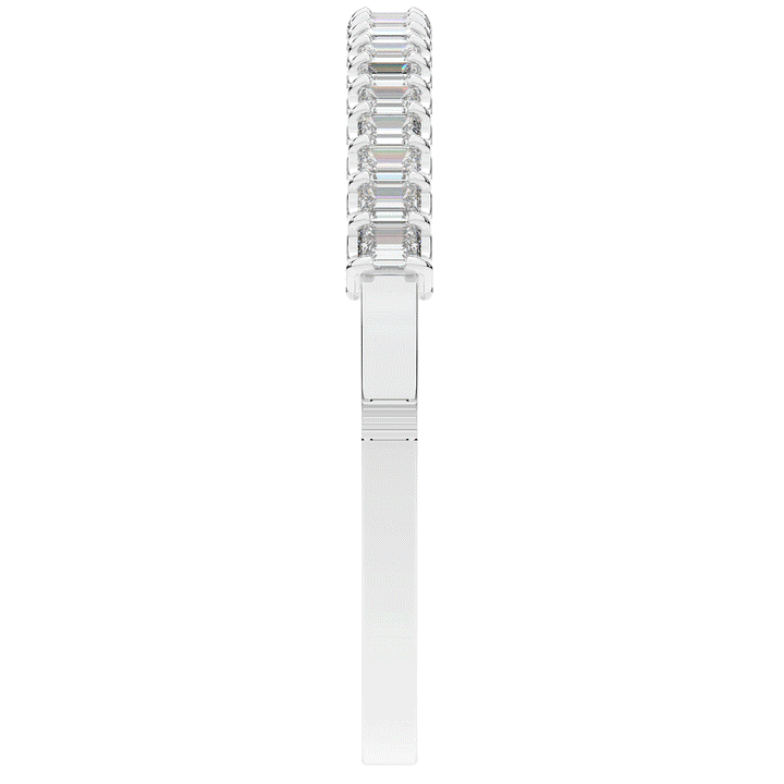 6.50CT.TW EMERALD CUT LAB DIAMOND BANGLE