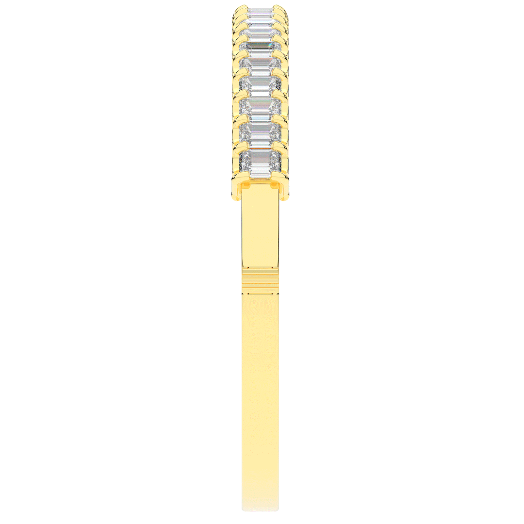 6.50CT.TW EMERALD CUT LAB DIAMOND BANGLE