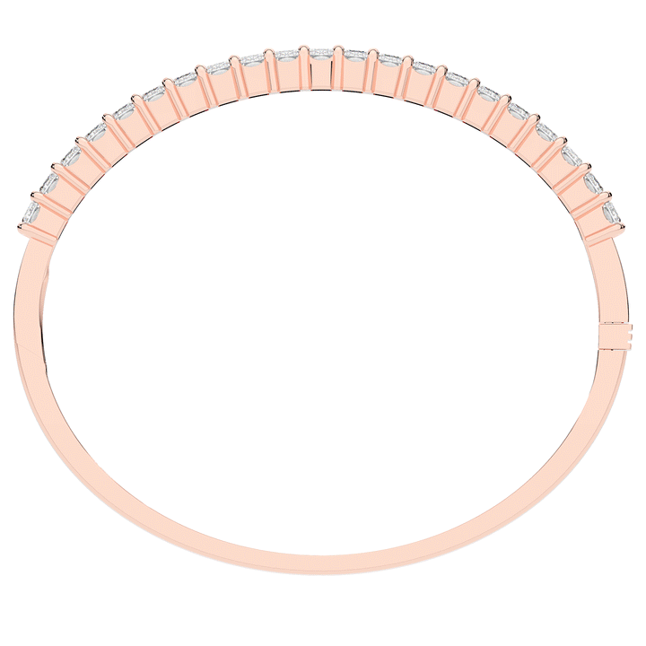 6.50CT.TW EMERALD CUT LAB DIAMOND BANGLE