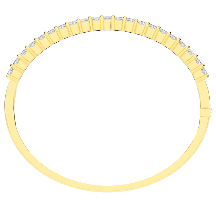 6.50CT.TW EMERALD CUT LAB DIAMOND BANGLE