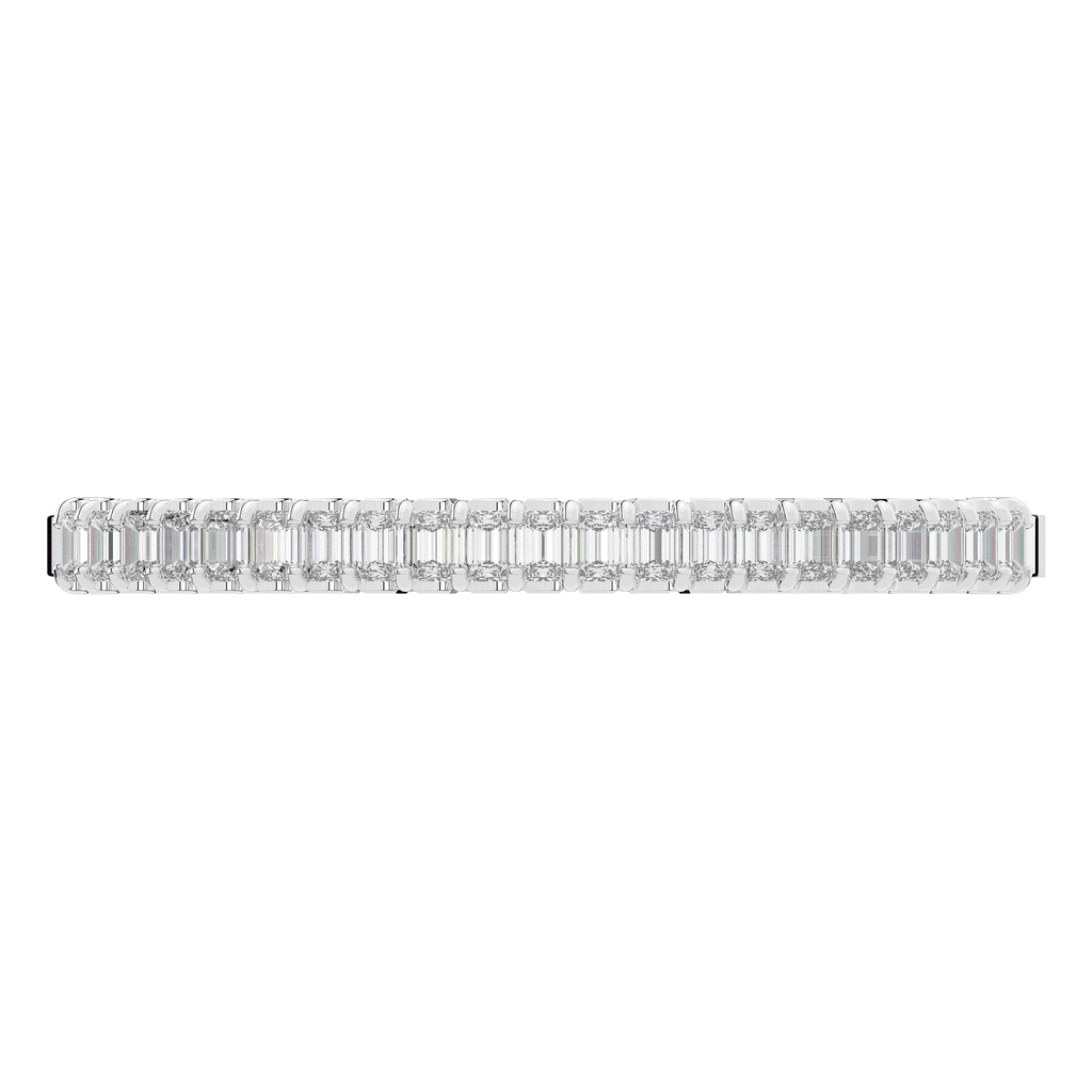 6.50CT.TW EMERALD CUT LAB DIAMOND BANGLE