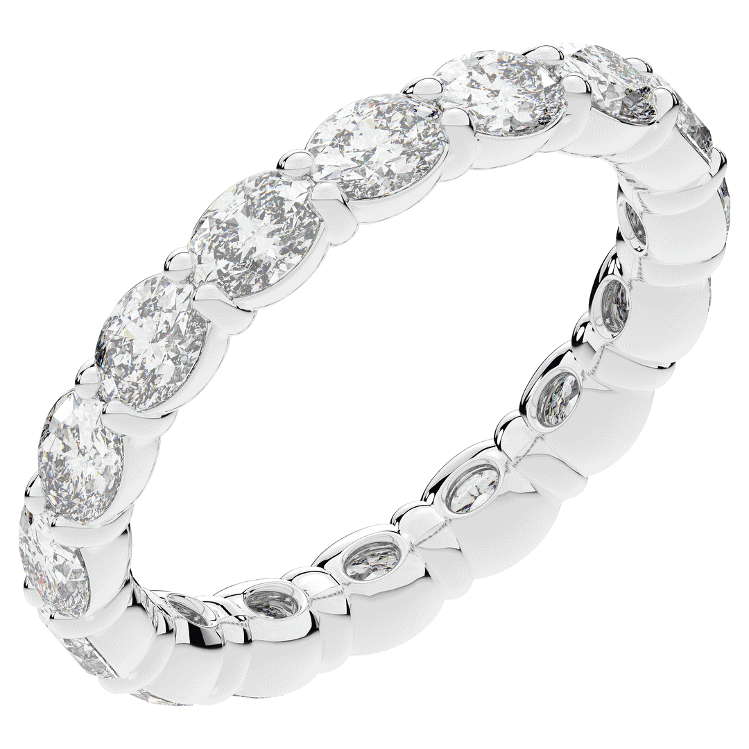 2.00CT.TW OVAL LAB DIAMOND ETERNITY WEDDING BAND* - Nazarelle