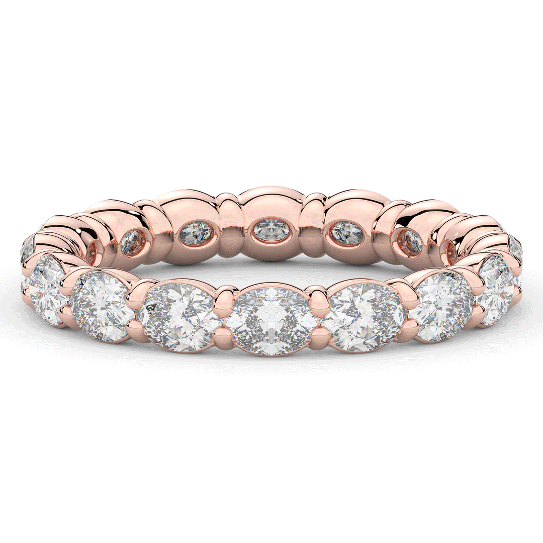 2.00CT.TW OVAL LAB DIAMOND ETERNITY WEDDING BAND* - Nazarelle