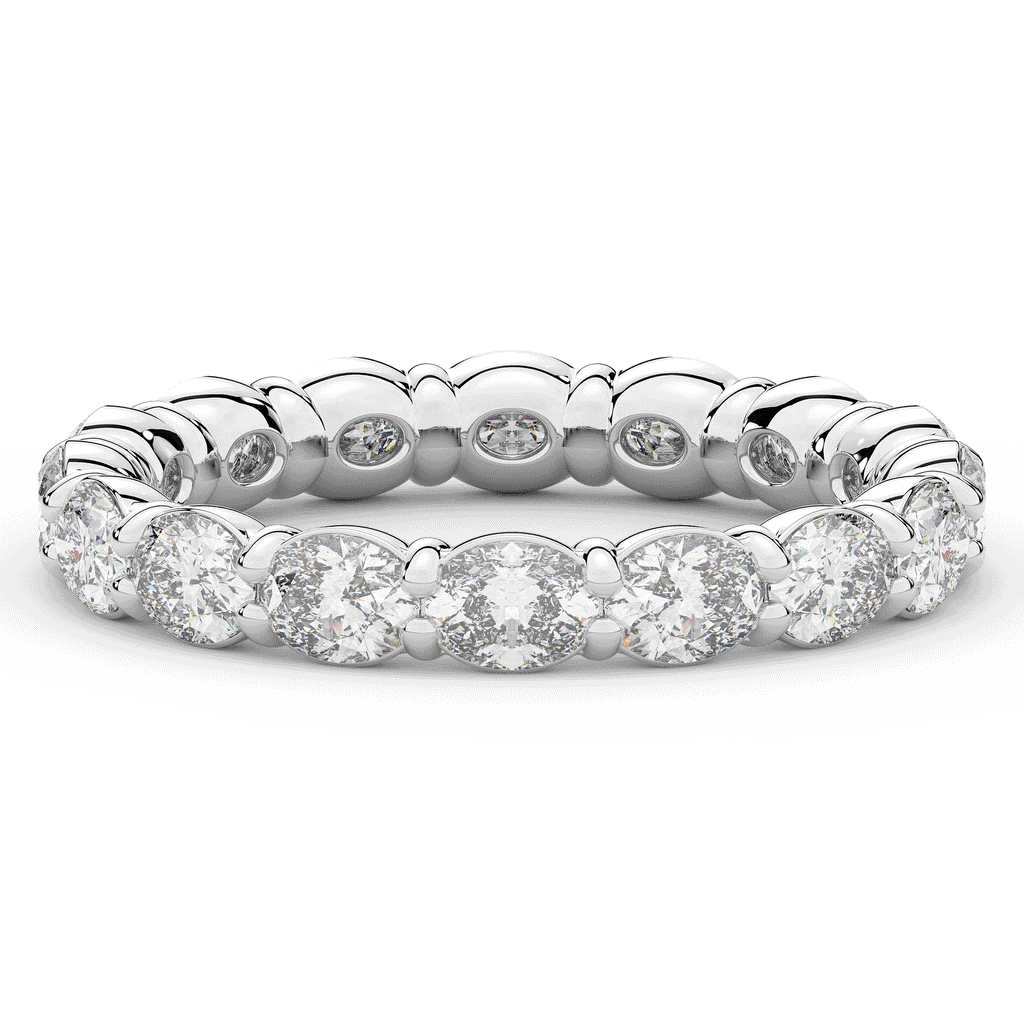 2.00CT.TW OVAL LAB DIAMOND ETERNITY WEDDING BAND* - Nazarelle