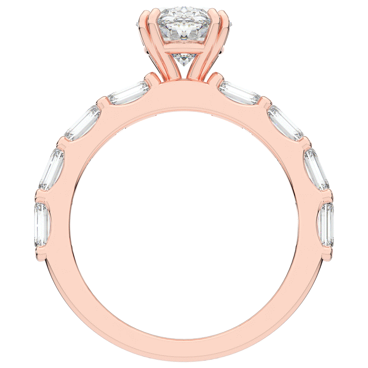 3.75CT.TW OVAL LAB DIAMOND SOLITAIRE ENGAGEMENT RING