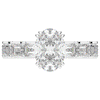 3.75CT.TW OVAL LAB DIAMOND SOLITAIRE ENGAGEMENT RING